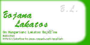 bojana lakatos business card